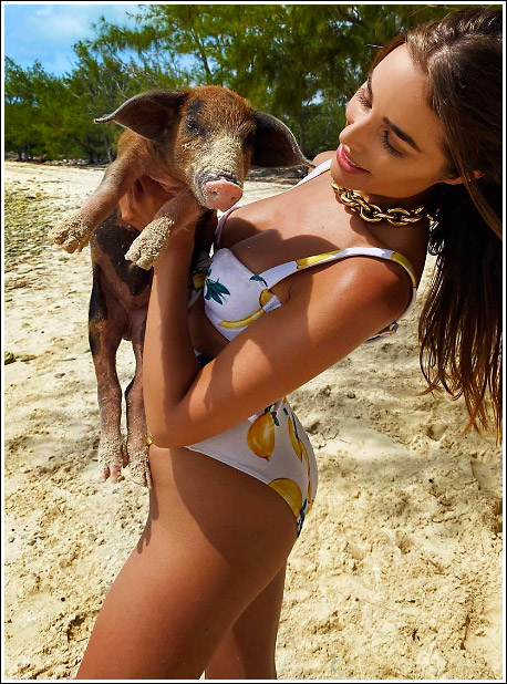 Popoholic » Blog Archive » Olivia Culpo Ultra Cleavagy And Bootylicious In  A Skimpy Swimsuit!