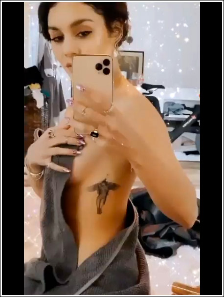 Popoholic » Blog Archive » Vanessa Hudgens Showing Off Her New Tattoo And  Her Sexy Braless Bosom!